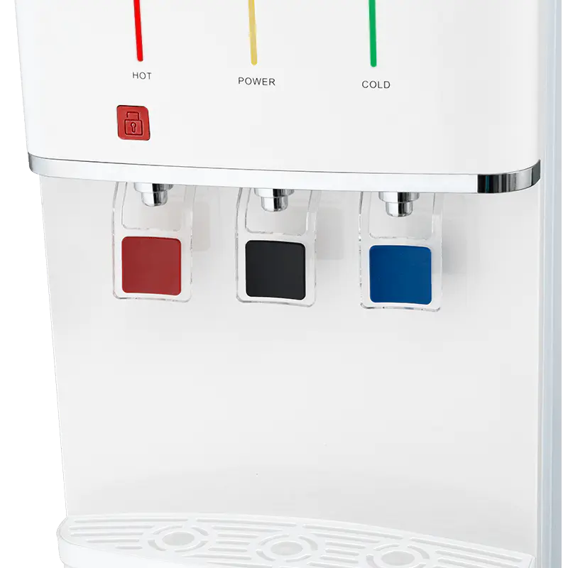 YR-2509/YLR-2509/YLR-2509Y Witte verticale waterdispenser met drie uitgangen YR-2509/YLR-2509/YLR-2509Y Witte verticale waterdispenser met drie uitgangen