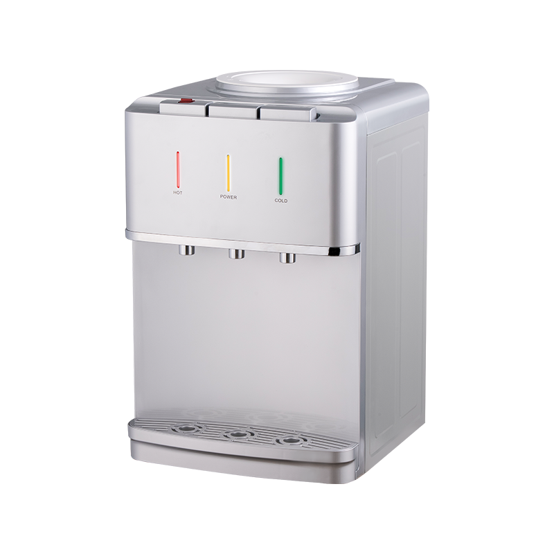 YR-2508T/YLR-2508T Zilverkleurige desktopwaterdispenser voor warm en koud water