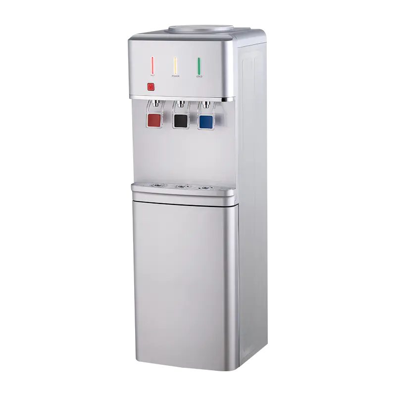 YR-2509/YLR-2509/YLR-2509Y Zilveren verticale waterdispenser met drie uitgangen